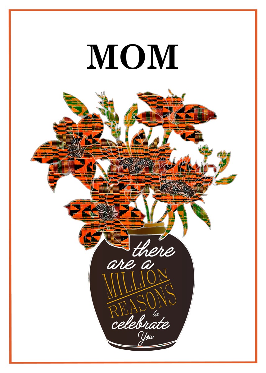 Amoke African Print Mother's Day Card