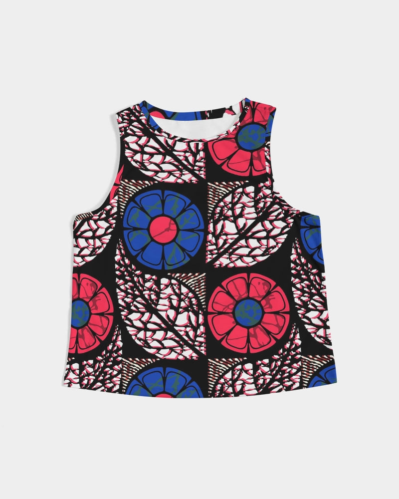 Zobia African Print  Women's Cropped Tank