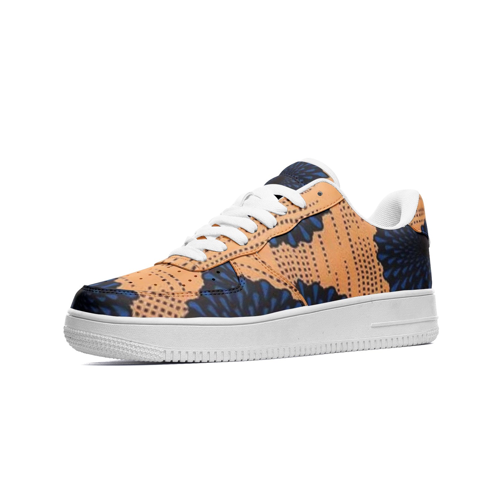 African Print Women's Leather Sneakers