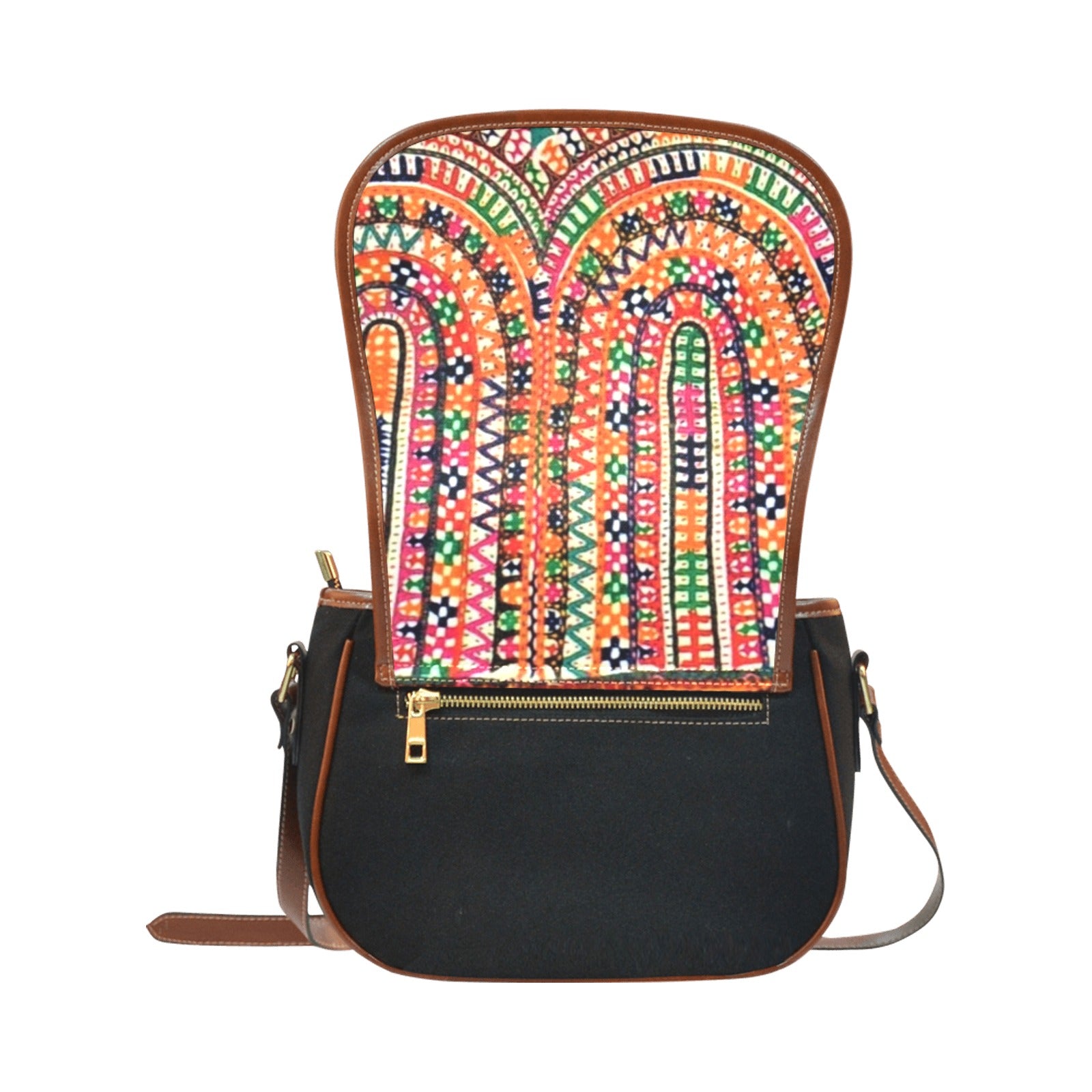 Makeba  African Print Saddle Bag