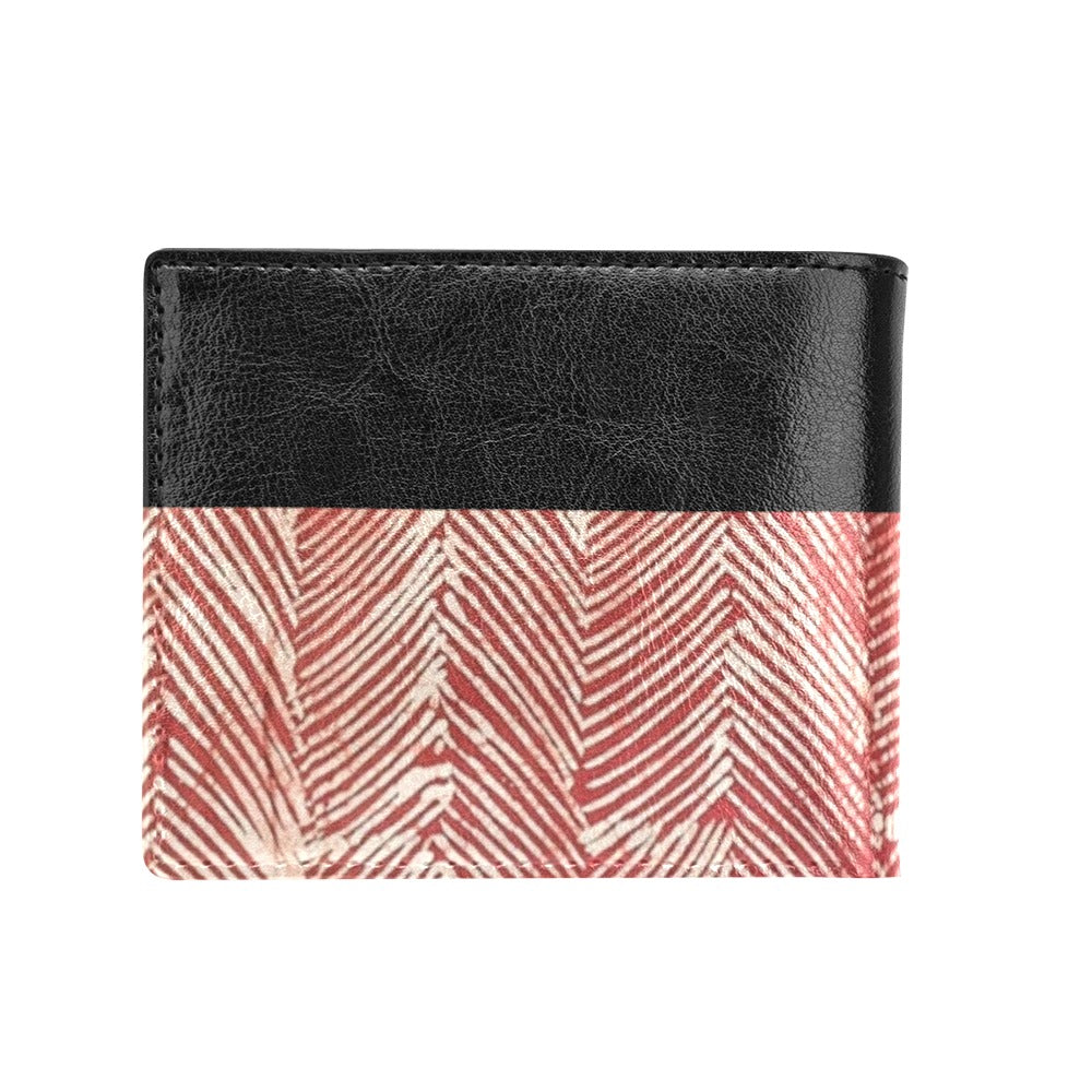 Leke African Print Leather Wallet with Coin Pocket- black