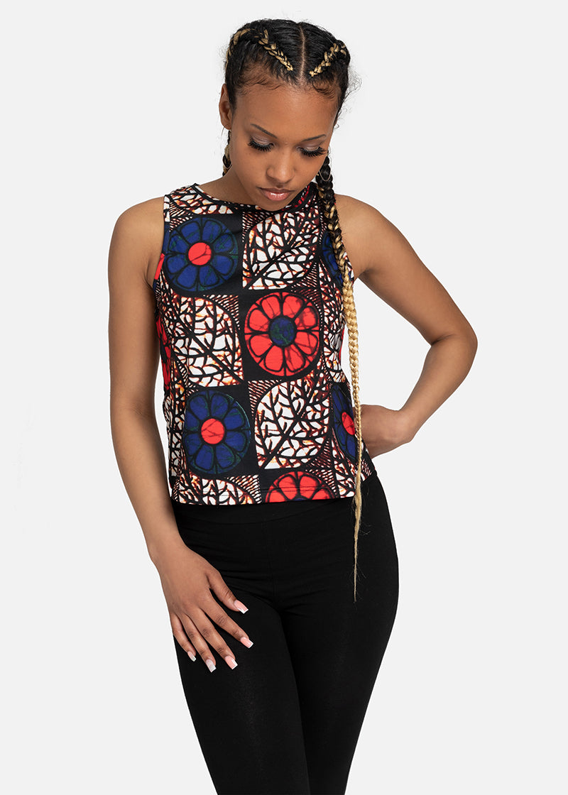 african print tank top