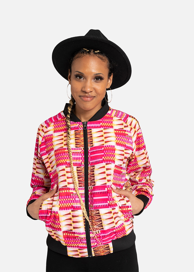 Frida African Print Women's Bomber Jacket