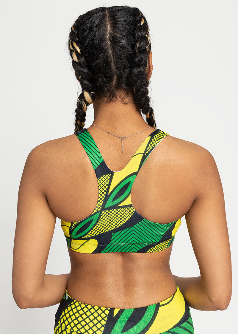 Alake African Print  Seamless Sports Bra- plus size available