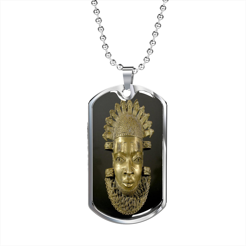 African Dog Tag Necklace for Men