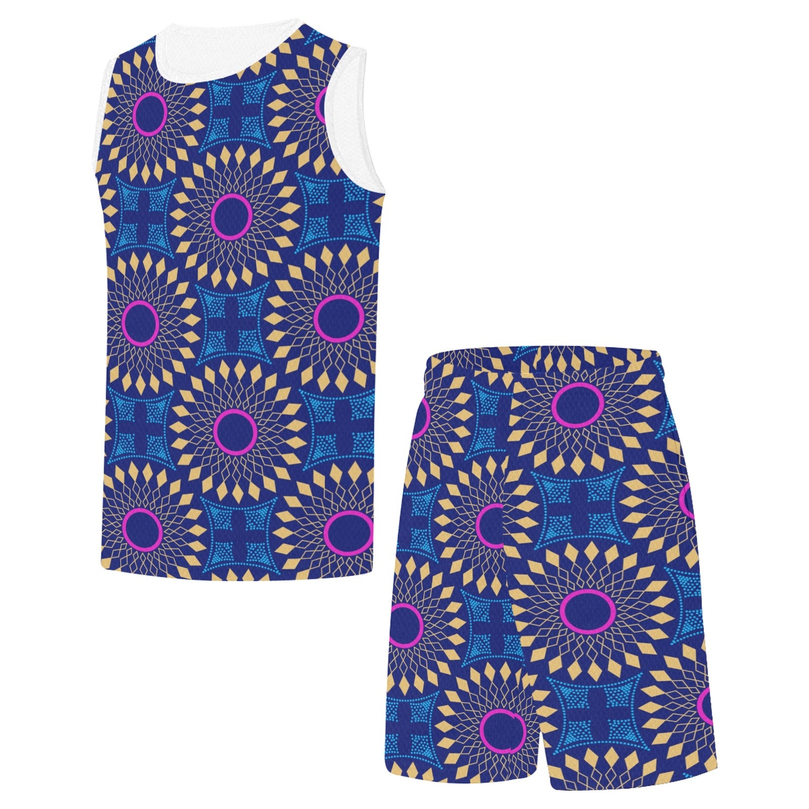 Tosin African Print Basketball Uniform with Pocket